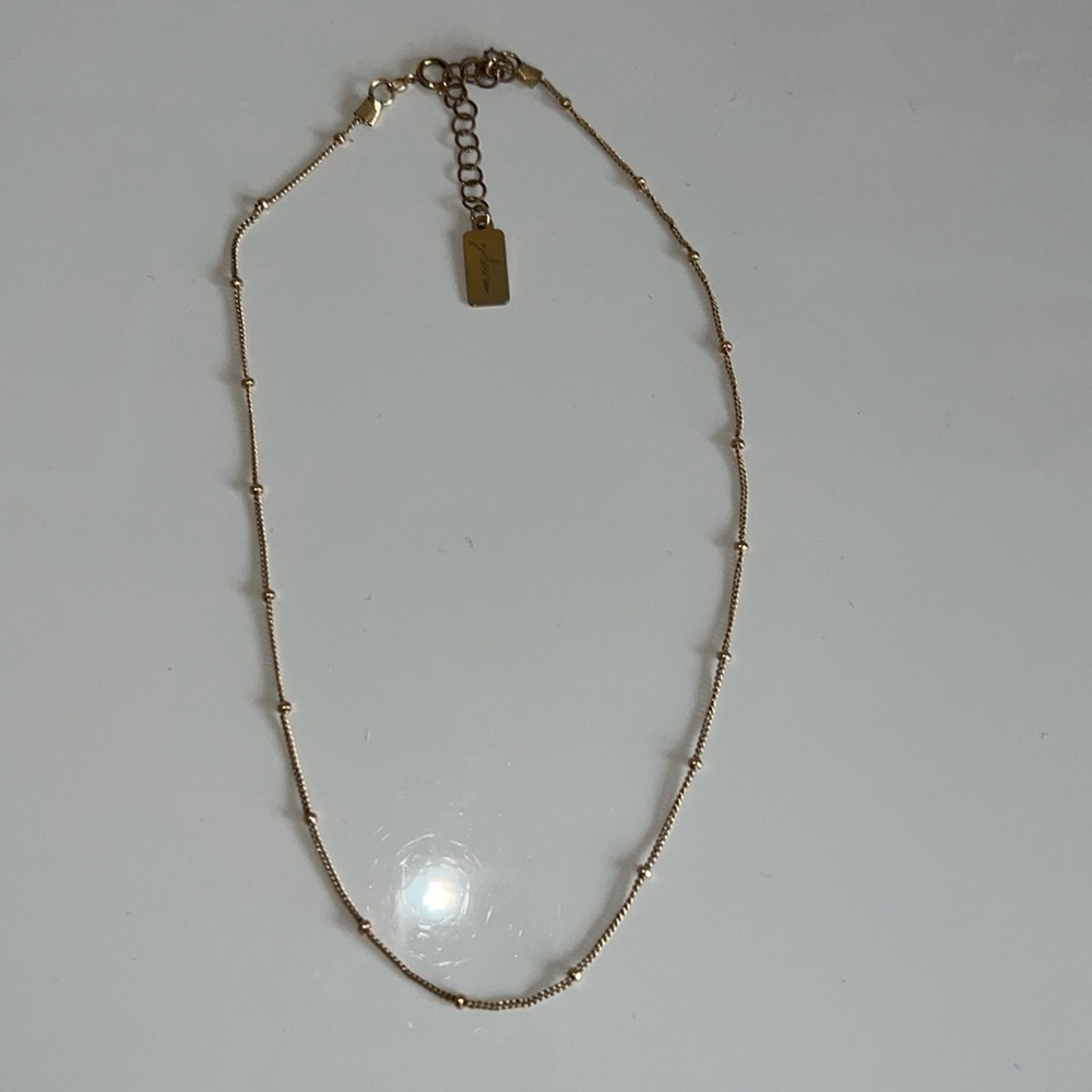 Gold plated girls crew choker necklace